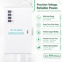 Stabilisateur de tension triphasé en cuivre pur 60 kVA 380 V, régulateur automatique pour outils de laboratoire et de recherche scientifique