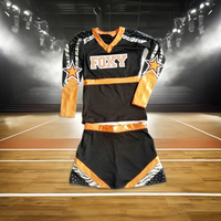 Nouvel uniforme de cheerleading pour adultes en spandex/polyester métallisé avec tissu Mystique 300g, service OEM, livraison rapide