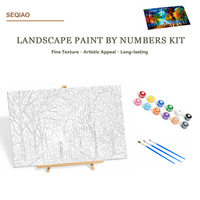 Kit de Peinture par Numéros - Couple Coloré sous la Pluie Nocturne - Ensemble DIY pour Adultes - Cadeau Loisir - Décoration Murale pour Salon avec Chevalet
