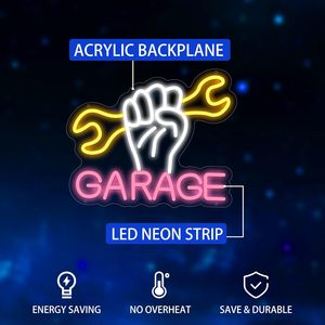 Enseigne lumineuse LED néon pour garage, éclairage d'ambiance intérieur suspendu, décoration murale, indicateur d'entrée, enseigne lumineuse 5V/12V - Product Image 2
