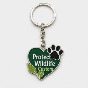 Wholesale Custom Theme Keychain Wildlife Ring Animal Protection Slogan Design Promotional Gifts <b>Key</b> <b>Chain</b> - Product Image 2