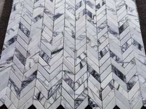 Azulejos de mosaico de mármol lila de lujo con forma de Chevron más grande para decoración de pared mosaicos azulejo de piso - Product Image 6