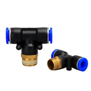 PB Pneumatic Fittings 8mm brass fog nozzle quick plastic hose air quick connect pipe compression fittings for Connector