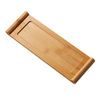 Mini plateau à thé rectangulaire en bambou, en bois massif, style moderne et épuré, jetable pour fêtes et usage domestique, pour service de thé et de boissons