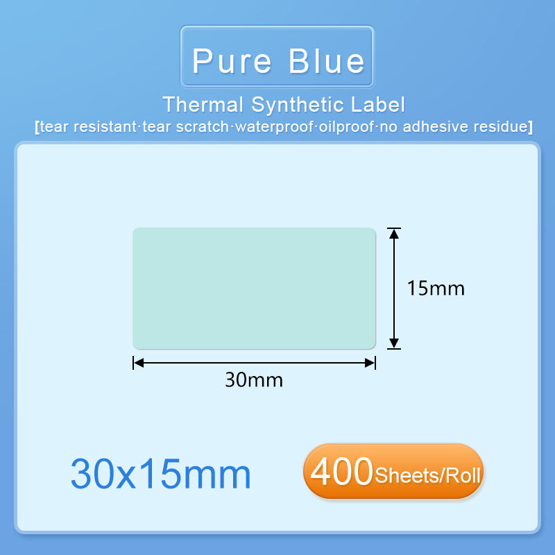 Étiquette bleue 30x15mm