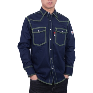 Camicia Ignifuga NFPA2112 con Bottoni a Pressione, Personalizzabile, <span class=keywords><strong>Blu</strong></span> Navy, Resistente alle Fiamme, Cat2 - Product Image 1