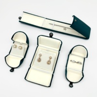 Boîtes d'emballage cadeau en velours à double porte OEM & ODM pour bracelets, boucles d'oreilles, colliers, bijoux en perles et usage nuptial