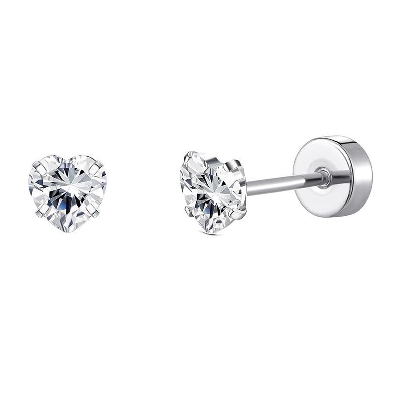 White heart-shaped zircon pair