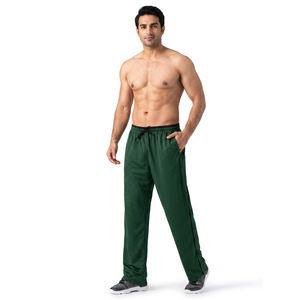 Custom Screen Print Side Stripe Sweatpants for Men Wide Leg Joggers Men's Pants with Mid Waist Casual Streetwear Men's <b>Trousers</b> - Product Image 1