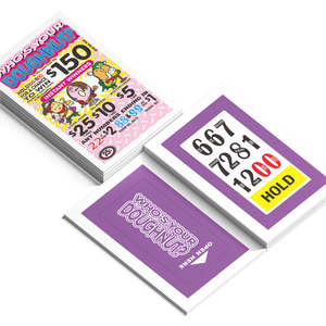 Biglietti della Lotteria Personalizzati con Linguetta a Strappo e Biglietti Premi, Libro con Copertina Rigida e Rilegatura Perfetta in Carta Patinata - Product Image 1