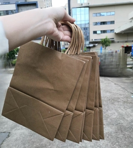 ขายโรงงานที่กําหนดเองพิมพ์โลโก้ของ<span class=keywords><strong>คุณ</strong></span>เองถุงกระดาษคราฟท์สีขาวสีน้ําตาลราคาถูก<span class=keywords><strong>ของ</strong></span>ขวัญช้อปปิ้งกระเป๋าปรับได้ - Product Image 6