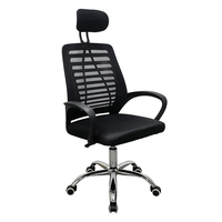Chaise de bureau ergonomique à dossier haut en maille avec appui-tête réglable et pivotante pour ordinateur – Vente en gros