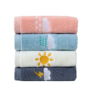 เจียนมู่ ชิงเยว่ผ้าเช็ดหน้าผ้าฝ้ายแท้ 50x25 ซม. ปักลายสำหรับเด็กใช้ในบ้าน - Product Image 5