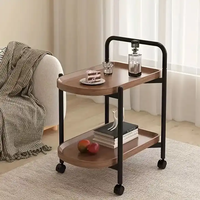 Accueil Table d'appoint canapé Mobilier de salon moderne Table d'appoint café vintage avec roue