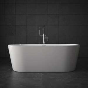 Meilleur prix pour une <span class=keywords><strong>baignoire</strong></span> ovale autoportante moderne pour hôtel, avec fonction de bain profond et drain, en acrylique - Product Image 5