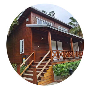 Casa de Madera Personalizada, Cabaña de Verano con Estructura de Madera Natural, Estilo Tradicional, Fácil de Montar, Casa de Jardín con Porche - Product Image 1