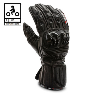 Befast TRONIK CE Certificado de cuero Raging guantes Negro S - Product Image 1