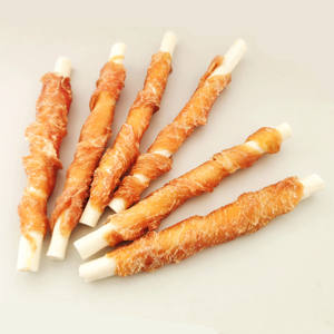 Köpek maması evcil hayvan atıştırmalığı kurutulmuş tavuk kahverengi pirinç RAWHIDE DUMBBELLS hiçbir katkı sipariş tedavi takım herhangi bir boyut köpek OEM marka çin'de yapılan - Product Image 3