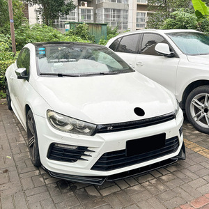 Volkswagen Scirocco Mk3.5 R Front Bumper <b>Lip</b> <b>Splitter</b> Spoiler Piano Black Carbon Fiber Texture Abs Material 2015 Model - Product Image 1