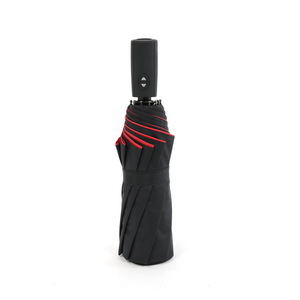 Paraguas Automático de Doble Capa para Hombre de Negocios, 10 Varillas, Estructura de Aleación, Apertura Automática con Botón, Plegable en Tres Partes, Protección Solar y Contra la Lluvia, para Viajes - Product Image 5