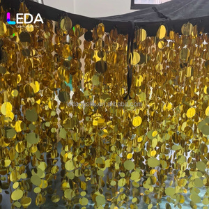LEDA <b>Wedding</b> Party Supplies Custom Size and Color Black Sequin Wall <b>Ceiling</b> <b>Decoration</b> for Events Decor - Product Image 2