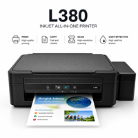 Imprimante multifonction jet d'encre couleur reconditionnée pour Epson L380 L360 EcoTank, copieur scanner de bureau A4, système à réservoir, 90 % neuf