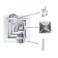 Diffuseur d'air carré en alliage d'aluminium, profilés extrudés en aluminium, système CVC, grille, aérateur et diffuseur linéaire à fentes