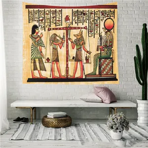 Magazzino Antico Egitto Geometrica Astratta Pittura Arazzo Decorazione Della Parete Arazzo Foglio Egiziano Solenne Arazzo