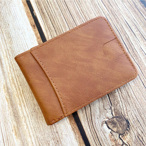 Portefeuille Homme Vintage Slim Minimaliste en Cuir PU à Prix d'Usine avec Fenêtre d'Identité et <span class=keywords><strong>Porte</strong></span>-Cartes pour Poche Avant - Product Image 6