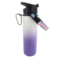 Meilleures ventes Accessoires de camping et de randonnée Bouteille d'eau à large ouverture Poignée en paracorde pour bouteille