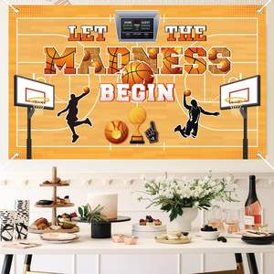 Decoraciones para Fiesta de Baloncesto de Marzo, Pancartas con el Tema 'Que Comience la Locura', Decoración de Cumpleaños con Temática Deportiva, Artículos para Fiestas Infantiles - Product Image 3