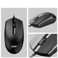 Ratón Óptico 3D Acer OMW 910 Mini, Impermeable, Silencioso, con Cable, Interfaz USB para Laptop, Chromebook, Mac, Notebook