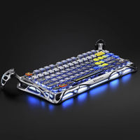 Clavier de jeu mécanique sans fil GravaStar Mercury K1 Pro 75% Tri-mode Gasket Hot Swappable en alliage d'aluminium RGB 8000mAh