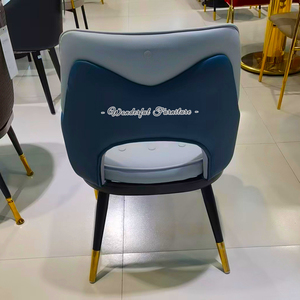 Sedia da pranzo con foro a forma di U di buona qualità colore contrario sedia da pranzo in ecopelle per Hotel - Product Image 2