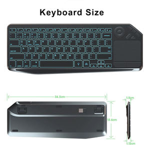 Teclado Inalámbrico Compacto Coreano con Control Remoto Bluetooth, Teclado Inalámbrico Integrado con Ratón - Product Image 4