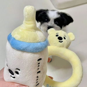 Jouet en peluche interactif en forme de biberon pour bébé et chien, sucette et hochet durables pour chien, vente en gros - Product Image 6