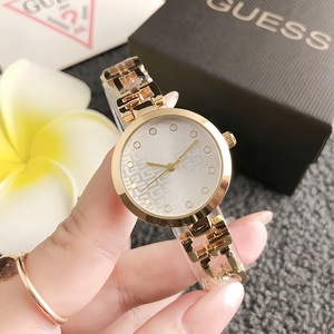 Reloj de pulsera de cuarzo para mujer, de acero inoxidable, esfera analógica redonda de 30 mm, correa plateada, elegante y a la moda - Product Image 6