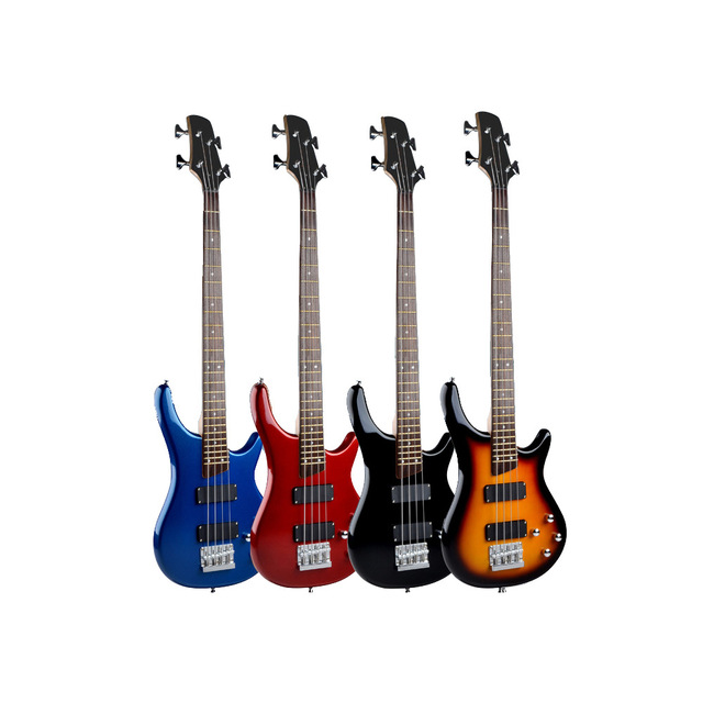 Four-string Electric Bass Guitar with Rose Fingerboard and Maple Body Made in China