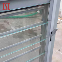 Fenêtre à persiennes en verre en alliage d'aluminium, style moderne et minimaliste, de marque supérieure, pour cuisine extérieure, ouverture coulissante, isolation thermique