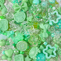 Perles acryliques colorées plaquées UV, 20g/sac, formes variées (rondes, carrées, fleurs, étoiles, boules, nœuds, cœurs) pour stylos et bijoux