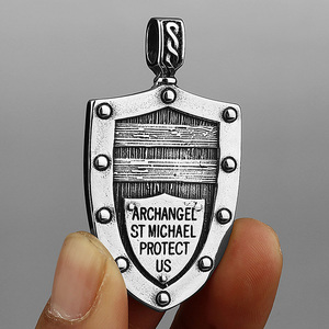 Kalung perlindungan trendi liontin Michael tanpa-noda kalung liontin melindungi kami untuk wanita dan pria - Product Image 5