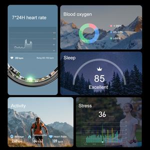 Yawell haute qualité 5ATM étanche or anneau intelligent caméra <span class=keywords><strong>de</strong></span> geste d'air femme <span class=keywords><strong>Cycle</strong></span> rappeler le suivi <span class=keywords><strong>de</strong></span> la santé R06 bague intelligente - Product Image 5