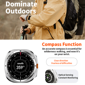 สมาร์ทวอทช์ HD8 Ultra 4G หน้าจอ AMOLED ระบบติดตาม GPS ตรวจจับการล้ม ระบบแจ้งเตือน SOS วัดระดับออกซิเจนในเลือด ตรวจวัดอัตราการเต้นของหัวใจ สำหรับคนทำงานและผู้สูงอายุ - Product Image 3