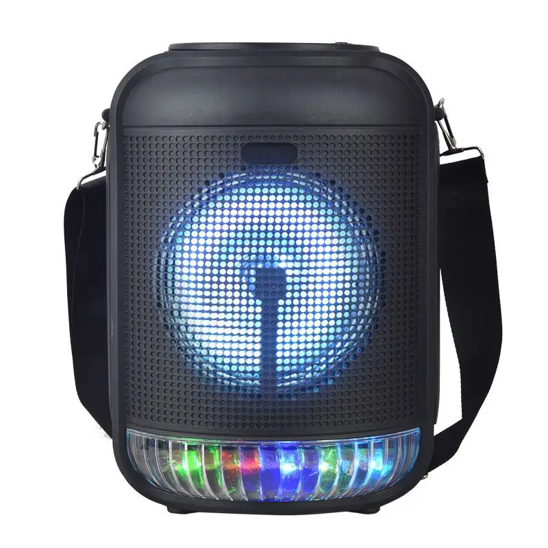 KIMISO 6.5 인치 BT 스피커 QS-3602 LED 컬러 조명 노래방 야외 휴대용 스피커