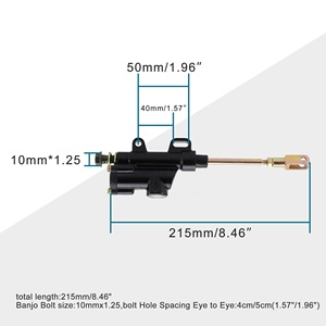 GOOFIT Maître-<span class=keywords><strong>cylindre</strong></span> de <span class=keywords><strong>frein</strong></span> hydraulique à pied arrière noir pour 50cc 70cc 90cc 110cc 125cc ATV SSR Thumpstar <span class=keywords><strong>Dirt</strong></span> <span class=keywords><strong>Bike</strong></span> - Product Image 2