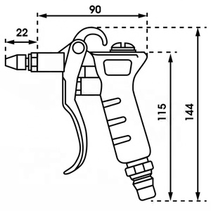 ZM Siyah Çelik Hava Kompresörü Toz Üfleme Tabancası, Sprey Boya Fonksiyonlu, OEM Mevcut, Pnömatik Temizleme Aleti - Product Image 6