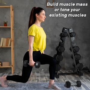 Ensemble d'haltères hexagonales pour la maison, en matériau PEV, équipement de musculation avec des caractéristiques imperméables et écologiques, options de 5 à 30 lb - Product Image 5