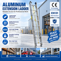Échelle industrielle extensible en aluminium robuste antidérapante pour l'entretien industriel