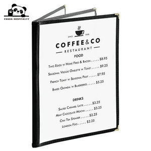 चांदी और सोने के कोने रक्षक 4-पृष्ठ <span class=keywords><strong>8</strong></span>-दृश्य ए 4 आकार के रेस्तरां मेनू कवर - Product Image 2