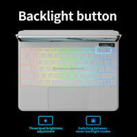 Clavier Magique avec Étui pour iPad Pro 1ère/2ème/3ème/4ème Génération 12,9 pouces & iPad Air 6ème/7ème Génération 13 pouces, Fixation Magnétique, Pavé Tactile Multi-Gestes